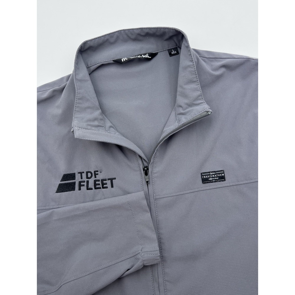 Travis Mathew Jacket Crystal‎ Cove 2.0 Golf Performance Gray Zip Men's Large
